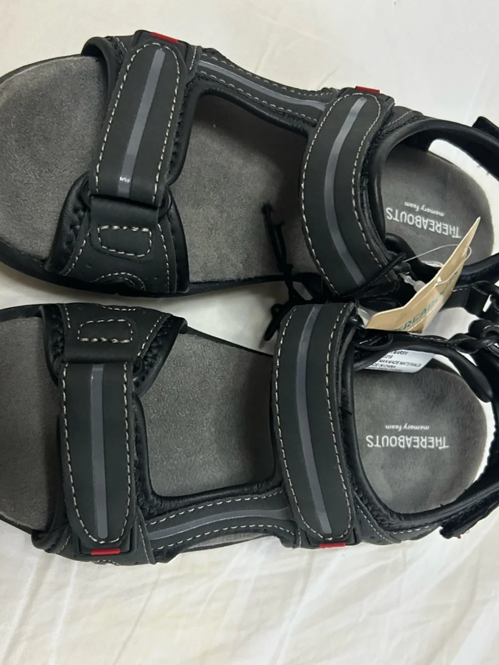Thereabouts Kids' Black Sport Sandals - Adjustable Comfort Straps